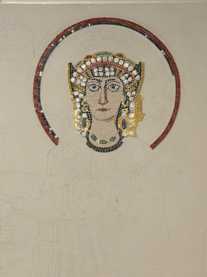 Empress Theodora mosaic detail image